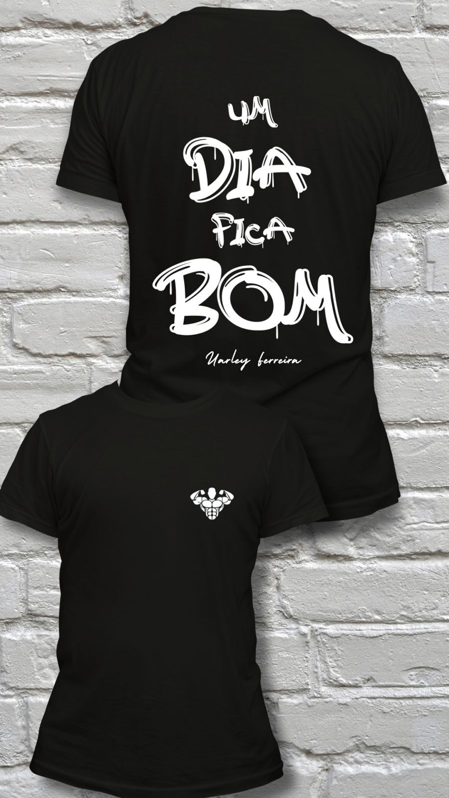 Camiseta "Um dia fica bom" Preta